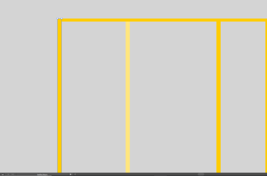 screen shot of yellow floor markings